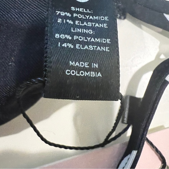 Aqua Polka Dot Triangle Bikini Top Black White Back Tie Adjustable Straps L NEW - Picture 7 of 10